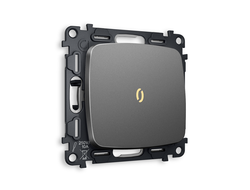 Переключатель 1-кл с подсветкой 3200K Антрацит серый - Ambrella Volt - OMEGA