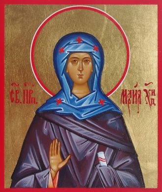 Мария Хиданская, Святая Преподобная. Рукописная икона.