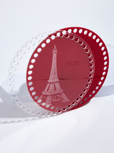 Основы 2 шт акриловые для вязания сумок и корзин с гравировкой  Париж