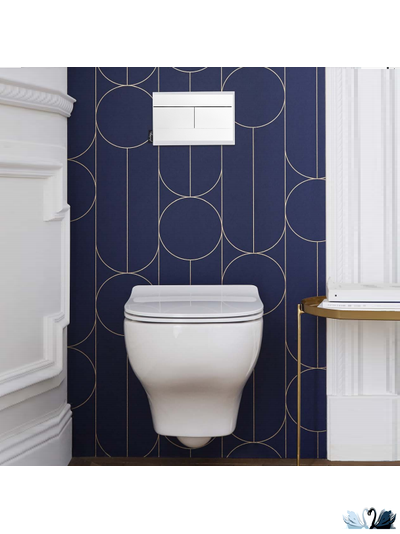 хУнитаз Jacob Delafon Struktura c инсталляцией - комплект E21747RU, сиденье тонкое микролифт, клавиша белая (E29025+EDF102+E70025+E4316)