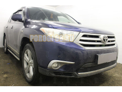 Защита радиатора Toyota HIGHLANDER U40 2010-2013 black PREMIUM