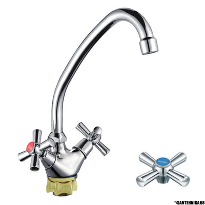 Смеситель для кухни двухвентильный высокий излив ZERIX TLH 722