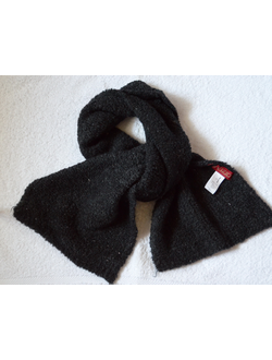 Мохнатый черный шарф из альпака  Италия Vizio 6116 Ricciolini антрацит