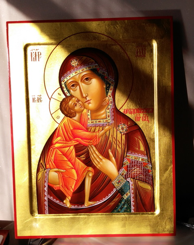 Феодоровская (Федоровская). Рукописная икона Пресвятой Богородицы.