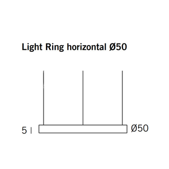 Henge Light Ring Horizontal D50 Brass