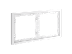 VLS100201 Рамка двойная, белый глянцевый-1