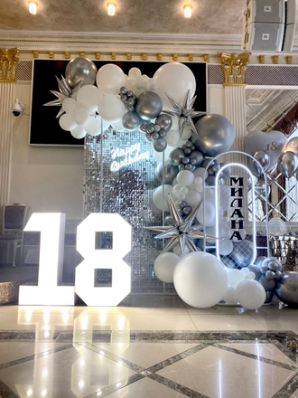 ФОТОЗОНА ИЗ ШАРОВ "ПРЕКРАСНЫЙ ВОЗРАСТ"