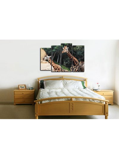 Модульная картина "Дружные жирафы"