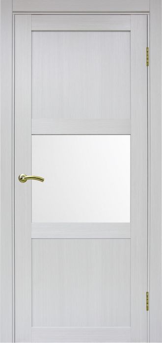 Межкомнатная дверь "Турин-530.121" ясень серебристый (стекло сатинато)