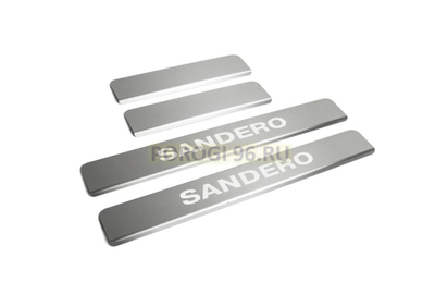 Накладки на пороги для Renault Sandero II, II рестайлинг / Sandero StepWay II рестайлинг 2014-2018 / 2018-