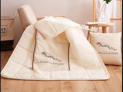 Подушка - одеяло с логотипом JAGUAR