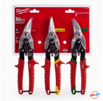 Набор ножниц по металлу Milwaukee (3 шт.) 48224533