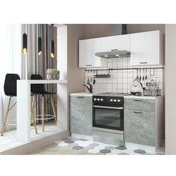 Кухня 1,6 Дуся белый бриллиант/цемент