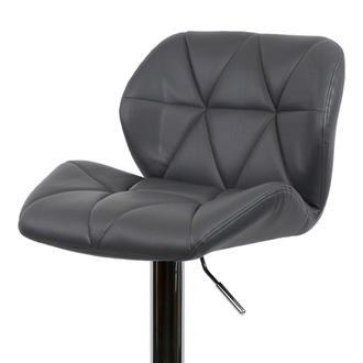 Барный стул  N-85 Diamond BR серая экокожа