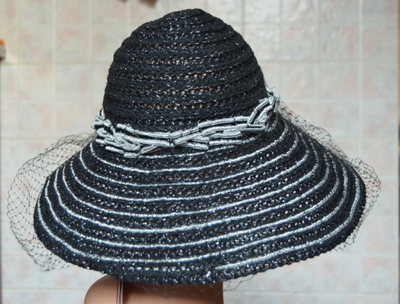 Vizio Италия 5739 FF2 шляпа с вуалью черная