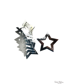 Гирлянда "Звезды с вырубкой" Серебряная