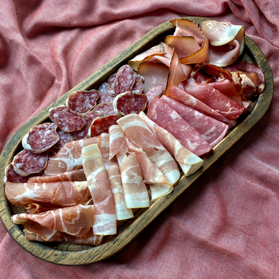 тарелка из дуба для закусок