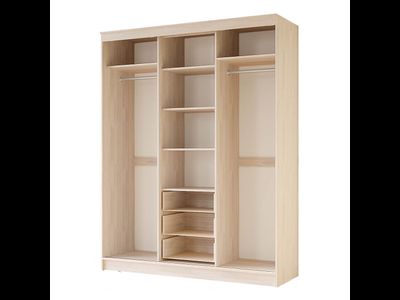 Маэстро Шкаф-купе (1700*2200*600мм), ясень белый