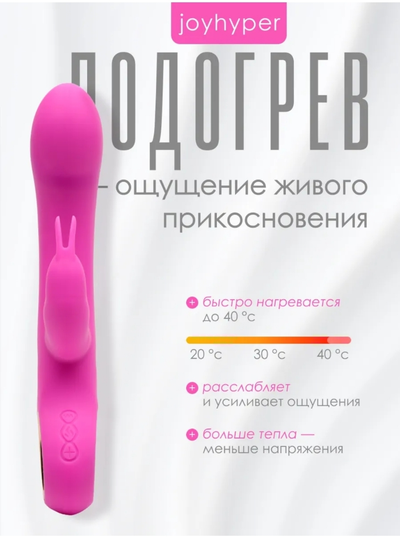 Вибратор кролик с подогревом JOYHYPER