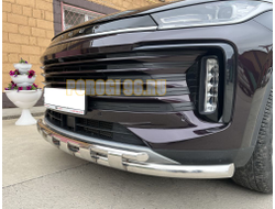 Защита переднего бампера двойная с перемычками d60/42 для Exeed TXL (2021-...)