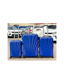 Комплект из 3х чемоданов ABS Olard ракушки S,M,L синий