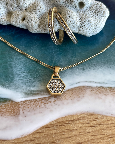 Колье с прозрачными кристаллами Swarovski, A&C (Норвегия)