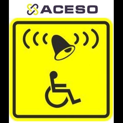 Наклейка тактильная 200х200 наклейка "кнопка вызова", вход