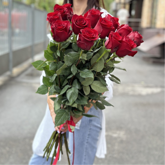15 голландских роз 80 см (цвет на выбор)