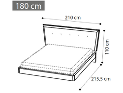 Кровать "Urano" 180х200 см