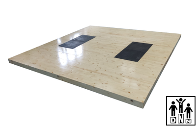 Помост тяжелоатлетический 3х3х0,05м (тренировочный) рез. Амортизаторы 1х0,5х0,02м DNN