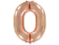 Фольгированная цифра - Розовое золото