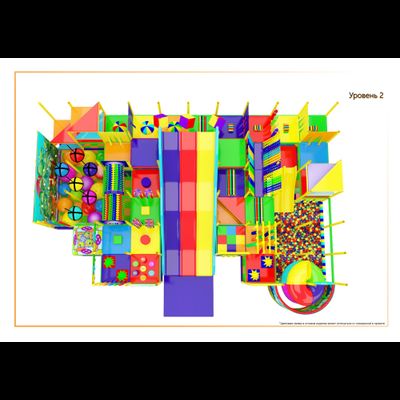 Детский игровой лабиринт 12,1х8,5х4,6м.
