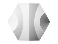 Стеновая панель Bello Deco СП18, 3D, дюрополимер, влагостойкая, под покраску, 62х54х6,5см