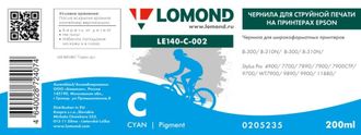 Чернила для широкоформатной печати Lomond LE140-C-002
