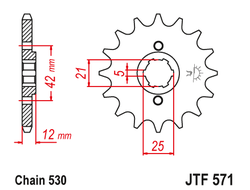 Звезда ведущая JT JTF571.15 (JTF571-15) (F571-15)