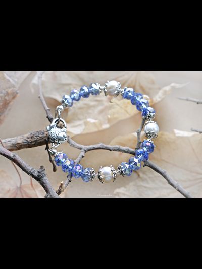 &quot;Жемчужины небесной нимфы&quot;, браслет с хрусталиками и цветами