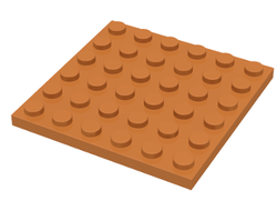 Plate 6 x 6, Medium Nougat (3958 / 6162899 / 6351288)