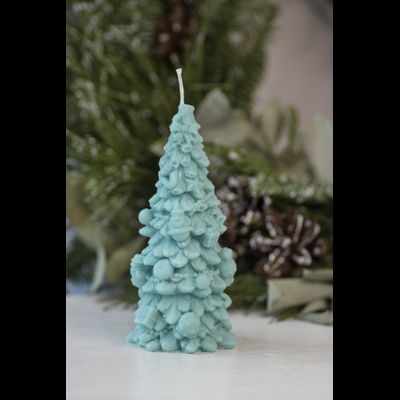 Свеча "Ёлка рождество" Бирюза