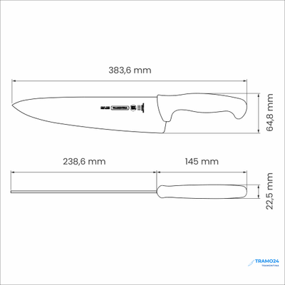 Нож кухонный ШЕФ Professional Master  25см. Чёрный 24609/000