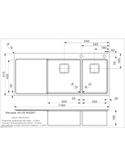 Мойка Reginox Nevada L 40x30 Right brushed