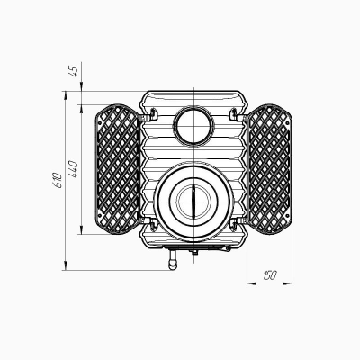 Печь отопительно-варочная Тайга PRO до 100 м3