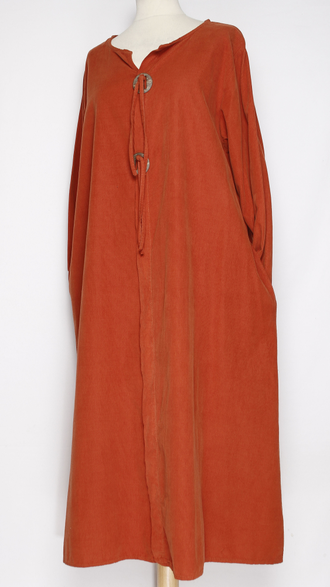 Платье  Бохо "Вельвет-пуговицы " кофе, апельсин, яблоко до р.54