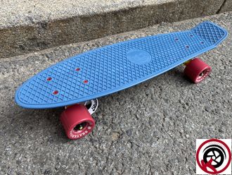 Мини-Круизер Fish Board 22" Сапфир на красных колесах