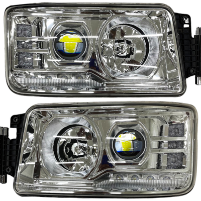 Светодиодные билед линзы для КамАЗ- 4308, 6511, 6520 ЕВРО-3 Aozoom Truck Trailer 24 вольта, со штатными линзами Hella 2 Classic