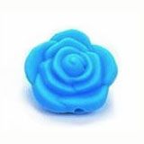 Силиконовый Цветочек 21 мм Голубой