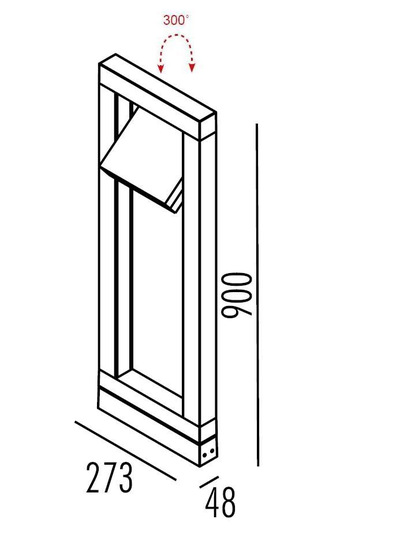 Светильник ландшафтный BRISBANE 900  LED 16W