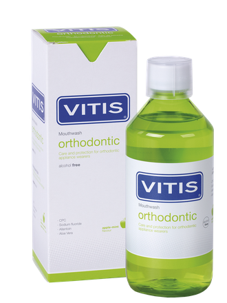 Ополаскиватель ортодонтический Vitis Orthodontic, вкус яблочно-мятный, Dentaid, 500 мл.