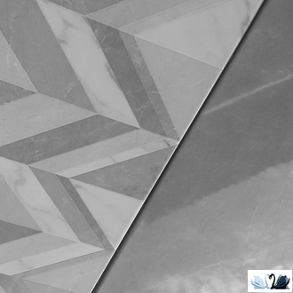Плитка настенная Laparet Venus серый узор 08-00-06-2681 20х40 см реальное фото с серой плиткой Savoy