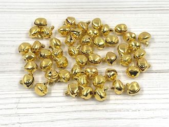 Бубенчики золото 12 мм (10 шт.)