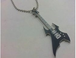 Брелок "Электрогитара" тип 3 черно-белый